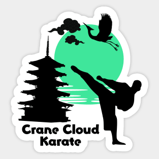 Crane Cloud Karate Sticker